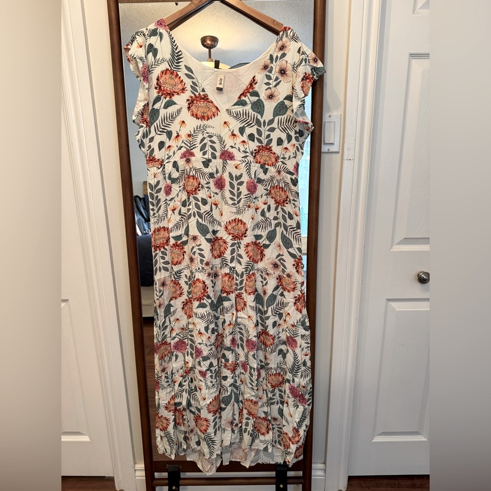 Malai tiered floral dress, worn 2X, size M, NSPF home